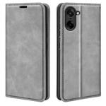 For OnePlus Nord CE5 / Ace 5 Racing Retro-skin Magnetic Suction Leather Phone Case(Grey)