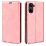 For OnePlus Nord CE5 / Ace 5 Racing Retro-skin Magnetic Suction Leather Phone Case(Pink)