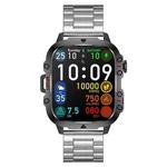 QX11 1.96 inch Color Screen Smart Watch Steel Strap Support Bluetooth Call(Silver)