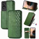 For TCL 40 Nxtpaper 5G Cubic Grid Pressed Magnetic Leather Phone Case(Green)