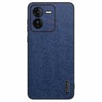 For vivo iQOO Z9 Tree Bark Leather Shockproof Phone Case(Blue)