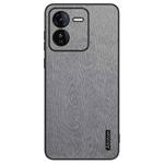 For vivo iQOO Z9 Tree Bark Leather Shockproof Phone Case(Grey)