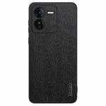 For vivo iQOO Z9 Tree Bark Leather Shockproof Phone Case(Black)