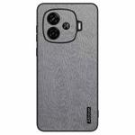 For vivo iQOO Z9 Turbo Tree Bark Leather Shockproof Phone Case(Grey)