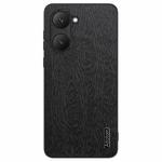 For vivo Y03 4G Tree Bark Leather Shockproof Phone Case(Black)