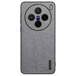 For vivo X200 Tree Bark Leather Shockproof Phone Case(Grey)