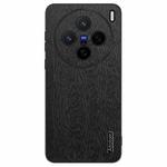 For vivo X200 Tree Bark Leather Shockproof Phone Case(Black)