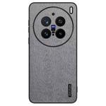 For vivo X200 Pro Tree Bark Leather Shockproof Phone Case(Grey)