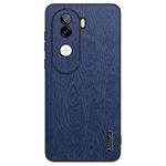 For vivo V40e Tree Bark Leather Shockproof Phone Case(Blue)