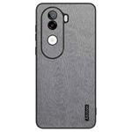 For vivo V40e Tree Bark Leather Shockproof Phone Case(Grey)