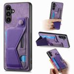 For Samsung Galaxy A54 5G II K-shaped Slide Holder Card Slot Phone Case(Purple)