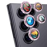 For Samsung Galaxy S23 Ultra 5G ENKAY Hat-Prince AR 9H Rear Lens Aluminium Alloy Tempered Glass Film(Pink)
