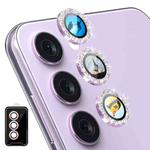 For Samsung Galaxy S24 5G ENKAY Hat-Prince AR 9H Rear Lens Glitter Aluminium Alloy Tempered Glass Film(Purple)