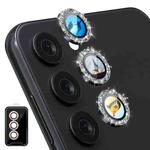 For Samsung Galaxy S24+ 5G ENKAY Hat-Prince AR 9H Rear Lens Glitter Aluminium Alloy Tempered Glass Film(Black)