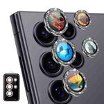 For Samsung Galaxy S23 Ultra 5G ENKAY Hat-Prince AR 9H Rear Lens Glitter Aluminium Alloy Tempered Glass Film(Black)