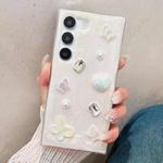 For Samsung Galaxy S23+ 5G Cream Gum Decoden TPU Phone Case(Butterfly)