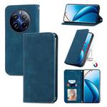 For Realme 12 Pro Retro Skin Feel Magnetic Leather Phone Case(Blue)