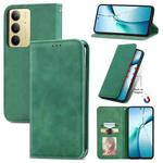 For Realme C75 Retro Skin Feel Magnetic Leather Phone Case(Green)