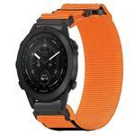 For Garmin MARQ Golfer 22mm Nylon Hook And Loop Fastener Watch Band(Orange)