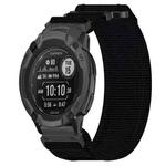 For Garmin  Instinct 2 Solar 22mm Nylon Hook And Loop Fastener Watch Band(Black)