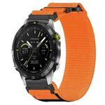 For Garmin MARQ Athlete Gen 2 22mm Nylon Hook And Loop Fastener Watch Band(Orange)