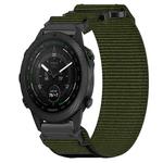 For Garmin MARQ Golfer Gen 2 22mm Nylon Hook And Loop Fastener Watch Band(Army Green)
