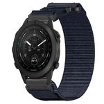 For Garmin MARQ Golfer Gen 2 22mm Nylon Hook And Loop Fastener Watch Band(Blue)