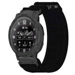 For Garmin Instinct Crossover Solar 22mm Nylon Hook And Loop Fastener Watch Band(Black)