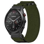 For Garmin Approach S62 22mm Nylon Hook And Loop Fastener Watch Band(Army Green)