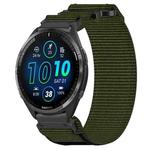 For Garmin Forerunner 965 22mm Nylon Hook And Loop Fastener Watch Band(Army Green)