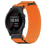 For Garmin Forerunner 945 22mm Nylon Hook And Loop Fastener Watch Band(Orange)