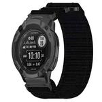 For Garmin Instinct 2 22mm Nylon Hook And Loop Fastener Watch Band(Black)