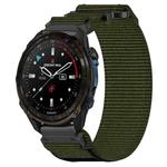 For Garmin Descent Mk3i  51mm 26mm Nylon Hook And Loop Fastener Watch Band(Army Green)