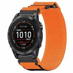 For Garmin Epix Pro 51mm 26mm Nylon Hook And Loop Fastener Watch Band(Orange)