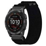 For Garmin Epix Pro 51mm 26mm Nylon Hook And Loop Fastener Watch Band(Black)