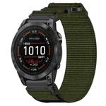 For Garmin Epix Pro 51mm 26mm Nylon Hook And Loop Fastener Watch Band(Army Green)