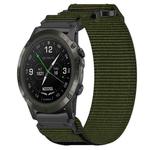 For Garmin D2 Delta PX 26mm Nylon Hook And Loop Fastener Watch Band(Army Green)