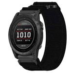 For Garmin Tactix 7 Pro 26mm Nylon Hook And Loop Fastener Watch Band(Black)