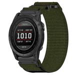 For Garmin Tactix 7 Pro 26mm Nylon Hook And Loop Fastener Watch Band(Army Green)