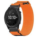 For Garmin Tactix Delta 26mm Nylon Hook And Loop Fastener Watch Band(Orange)