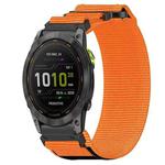 For Garmin Enduro 2 26mm Nylon Hook And Loop Fastener Watch Band(Orange)