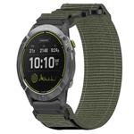 For Garmin Enduro 26mm Nylon Hook And Loop Fastener Watch Band(Grey)