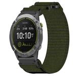For Garmin Enduro 26mm Nylon Hook And Loop Fastener Watch Band(Army Green)