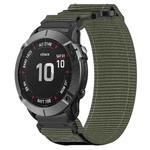 For Garmin Fenix 6X 26mm Nylon Hook And Loop Fastener Watch Band(Grey)