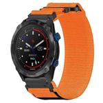 For Garmin Descent MK 2 26mm Nylon Hook And Loop Fastener Watch Band(Orange)