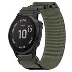 For Garmin Fenix 6S 20mm Nylon Hook And Loop Fastener Watch Band(Grey)