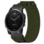 For Garmin Fenix 5S 20mm Nylon Hook And Loop Fastener Watch Band(Army Green)