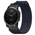 For Garmin Fenix 5S 20mm Nylon Hook And Loop Fastener Watch Band(Blue)