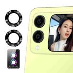 For Huawei nova Flip ENKAY Hat-Prince 9H Rear Camera Lens Aluminium Alloy Tempered Glass Film(Black)