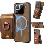For Xiaomi 15 Retro Splitable Magnetic Stand Card Bag Leather Phone Case(Brown)
